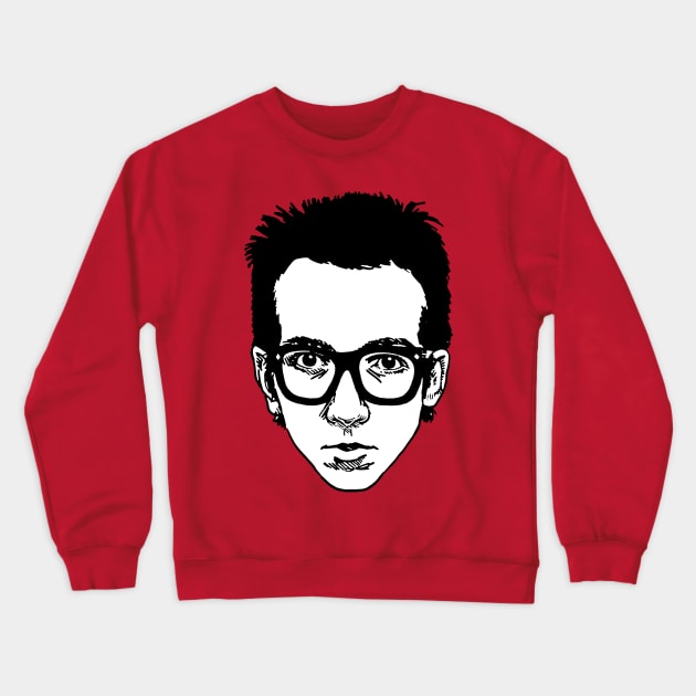 Elvis Costello Crewneck Sweatshirt by DankFutura